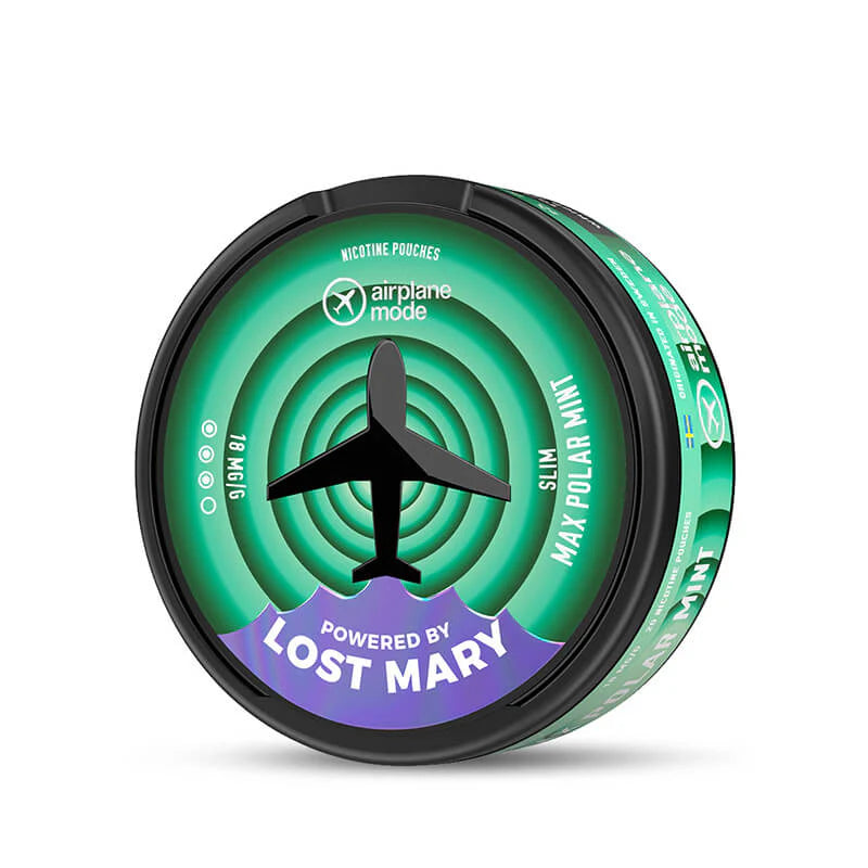 Airplane Mode Nicotine Pouches by Lost Mary Max Polar Mint 18mg