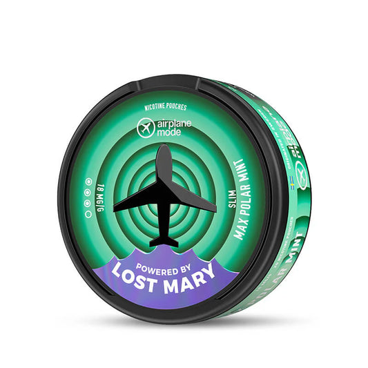 Airplane Mode Nicotine Pouches by Lost Mary Max Polar Mint 18mg