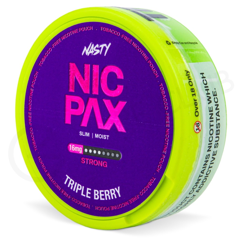 Nasty Nic Pax Nicotine Pouch  Triple Berry