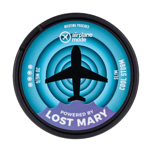 Airplane Mode Nicotine Pouches by Lost Mary Cool Storm 30mg