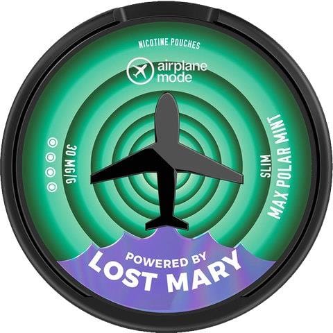 Airplane Mode Nicotine Pouches by Lost Mary Max Polar Mint 30mg